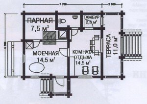 Классический проект парильни