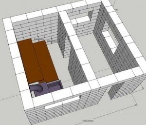 Проект парильни из газобетона