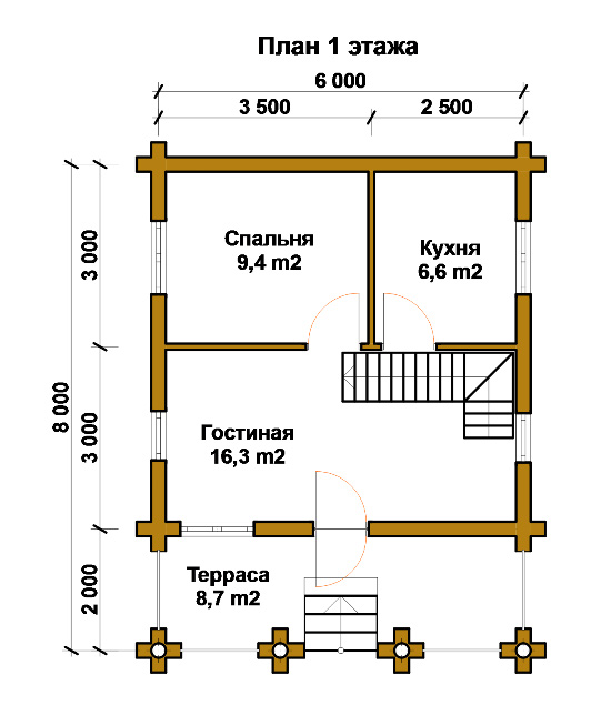 Парильня с террасой