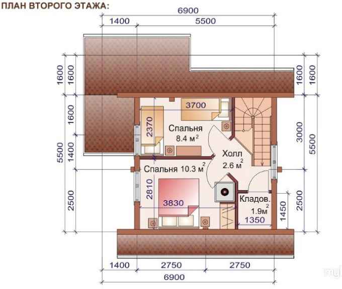 Проект угловой бани с террасой и барбекю