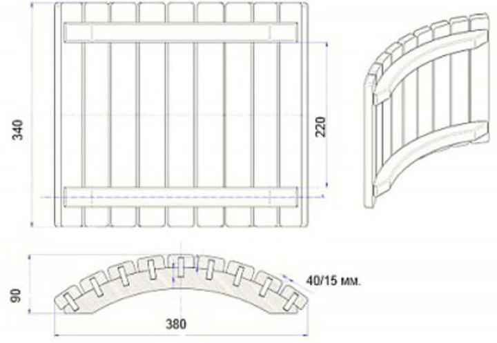подголовник для бани своими руками