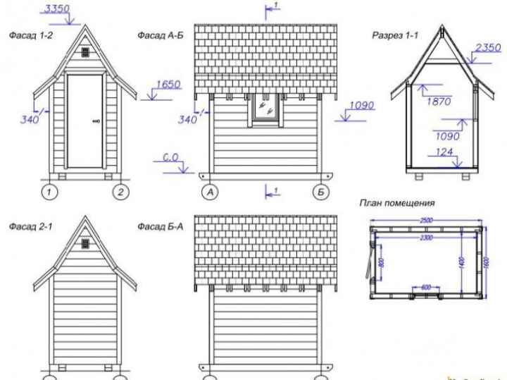 Дачный туалет своими руками: 48 чертежей + фото