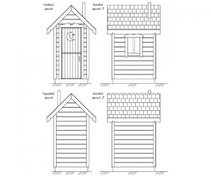 Дачный туалет своими руками: 48 чертежей + фото