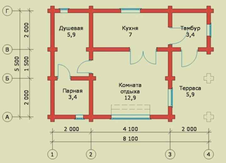 Комната отдыха в бане: дизайн интерьера со спальней на втором этаже, отделка внутри бани на даче