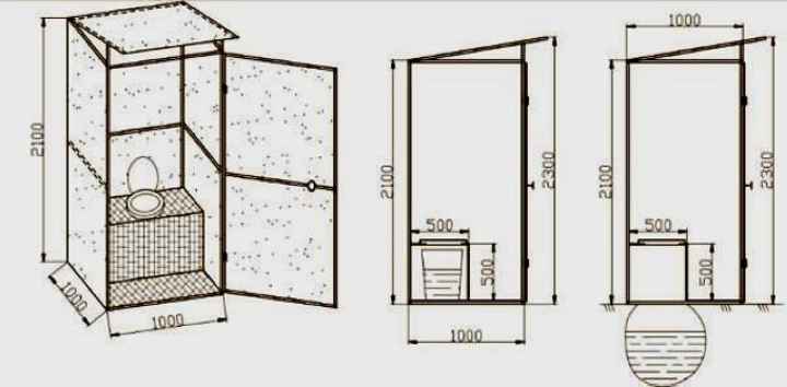 чертеж биотуалета