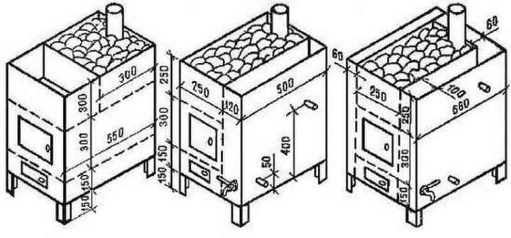 Котел для бани своими руками: чертежи, как сварить
