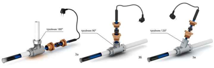 как заводить греющий кабель в трубу водопроводную