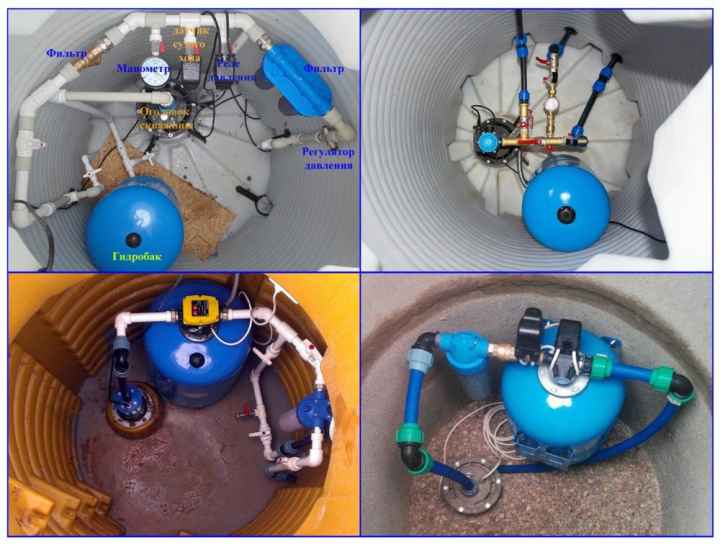 Варианты подключения погружного электронасоса к автоматике в кессонном колодце