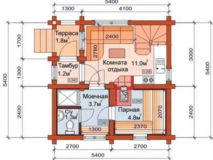 план комнаты отдыха