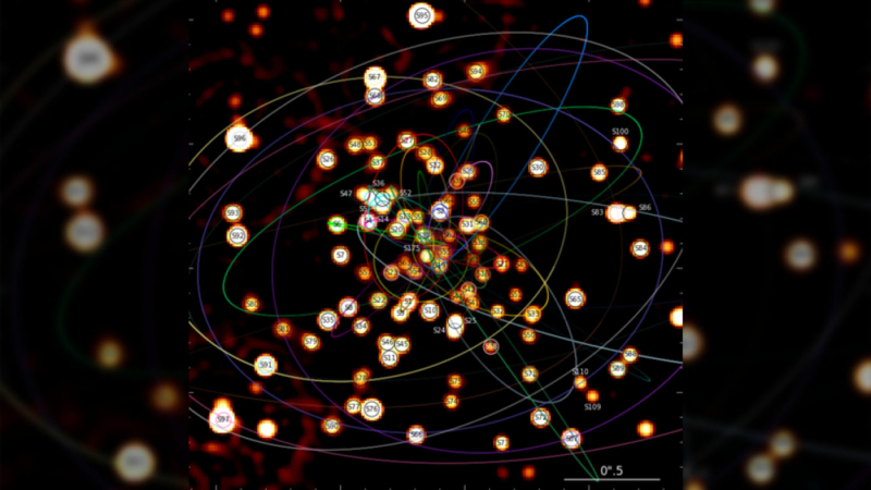 Странные маленькие звезды "роятся" вокруг сверхмассивной черной дыры Млечного Пути